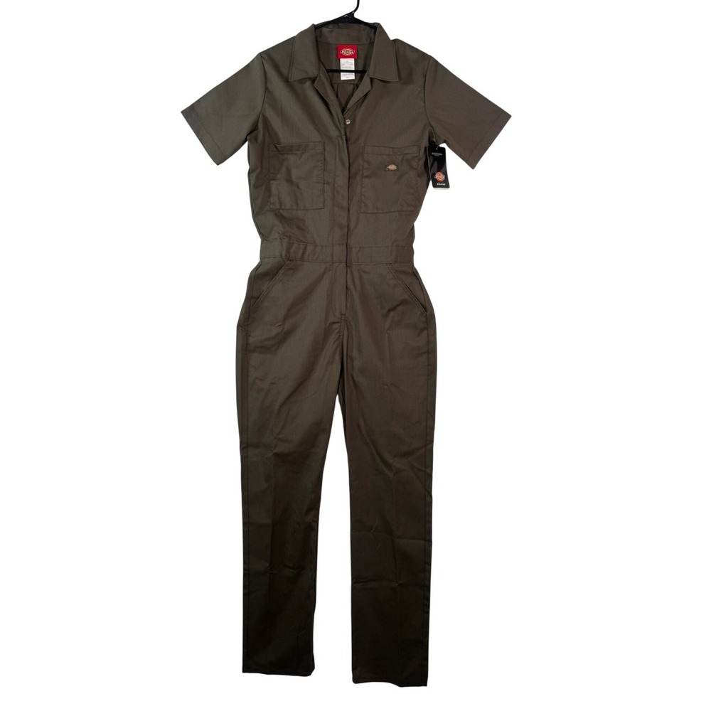 Dickies Olive Green Short Sleeve Utility Jumpsuit